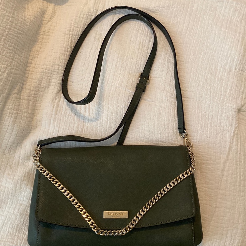 Green Kate Spade crossbody purse